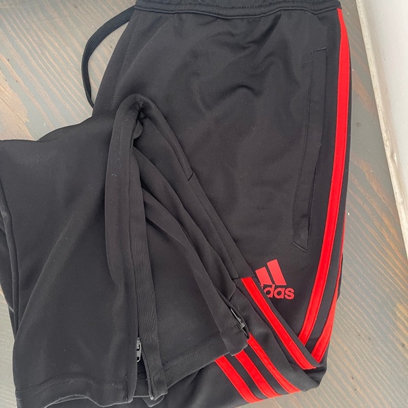 Adidas climacool 3 stripe warm up pants with zipper pockets US L - Picture 1 of 2